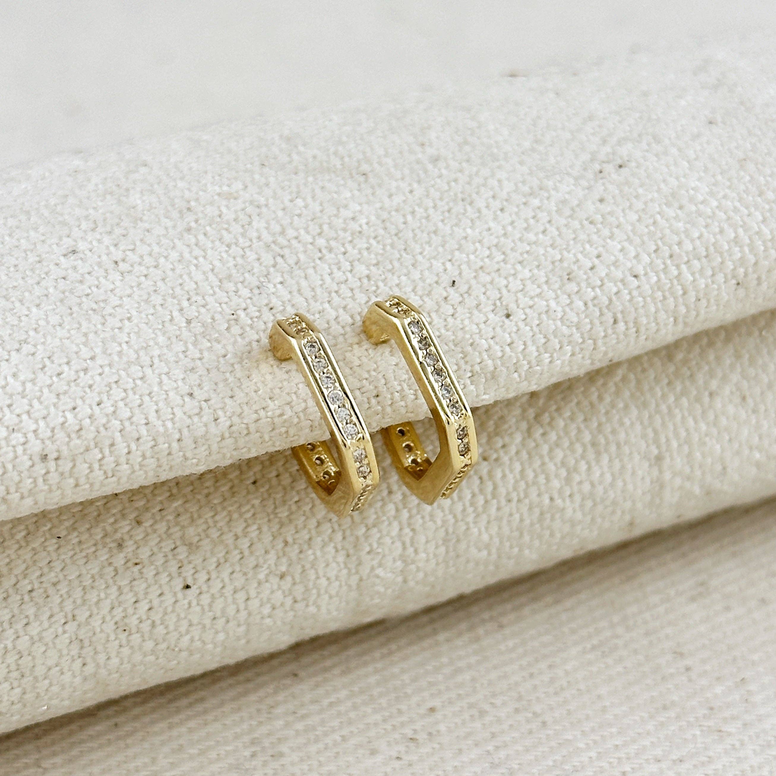 18k Gold Filled Quadratini Earrings