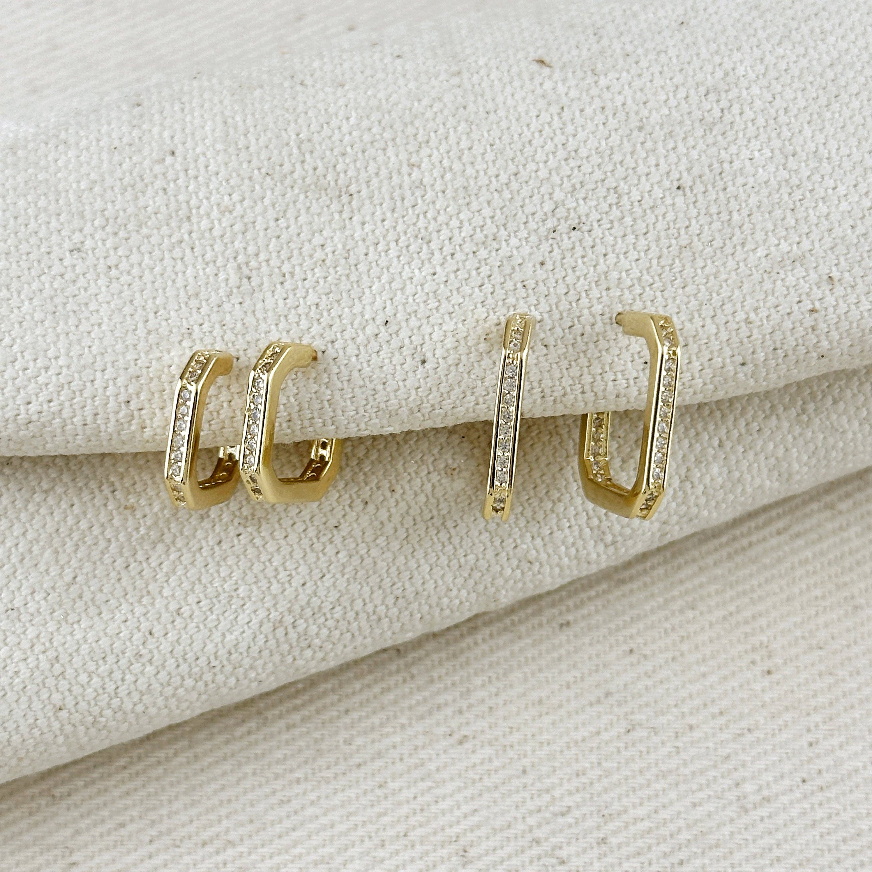 18k Gold Filled Quadratini Earrings