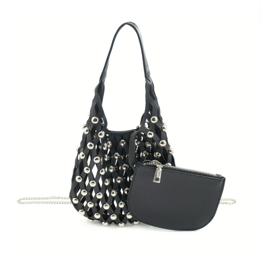 Small Studded Bag Black SHOP BIJOU