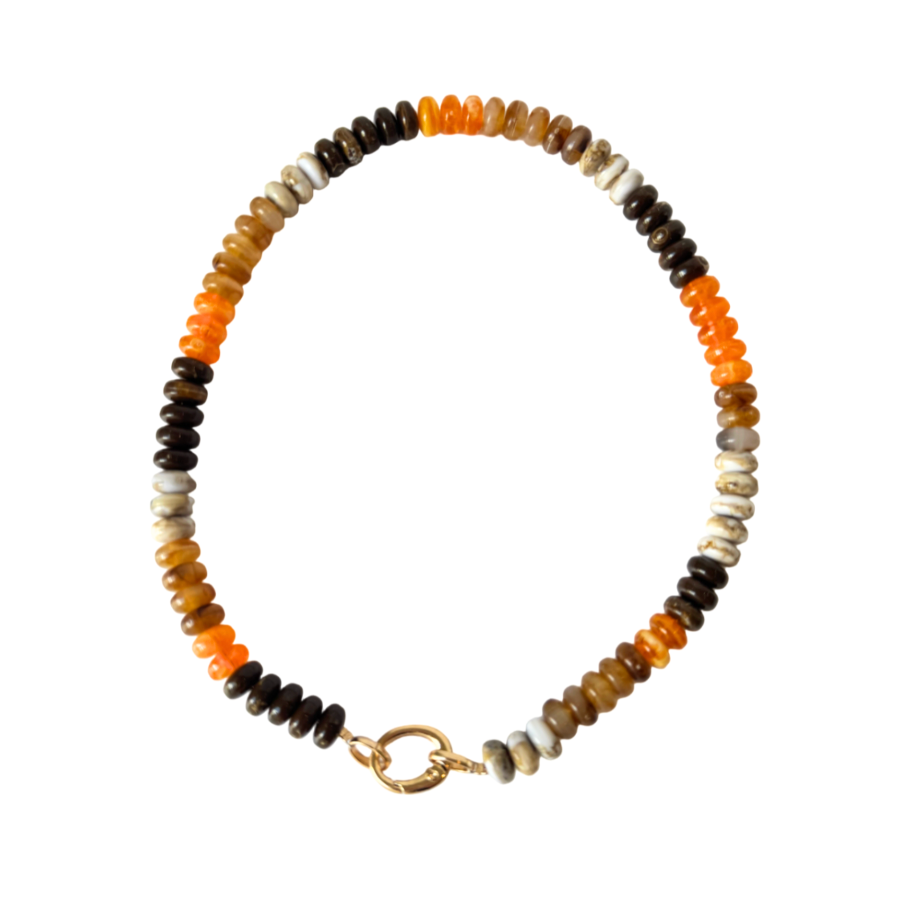 Chunky Resin Disc Beaded Necklace