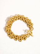 Gold Bold Weave Bracelet