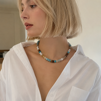 Color Garden Beaded Necklace – Natural Stone Beads Mix