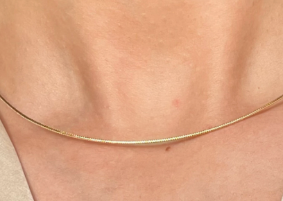  Neck Wire  Minimalist - Choker - Stainless Steel 14K Gold 