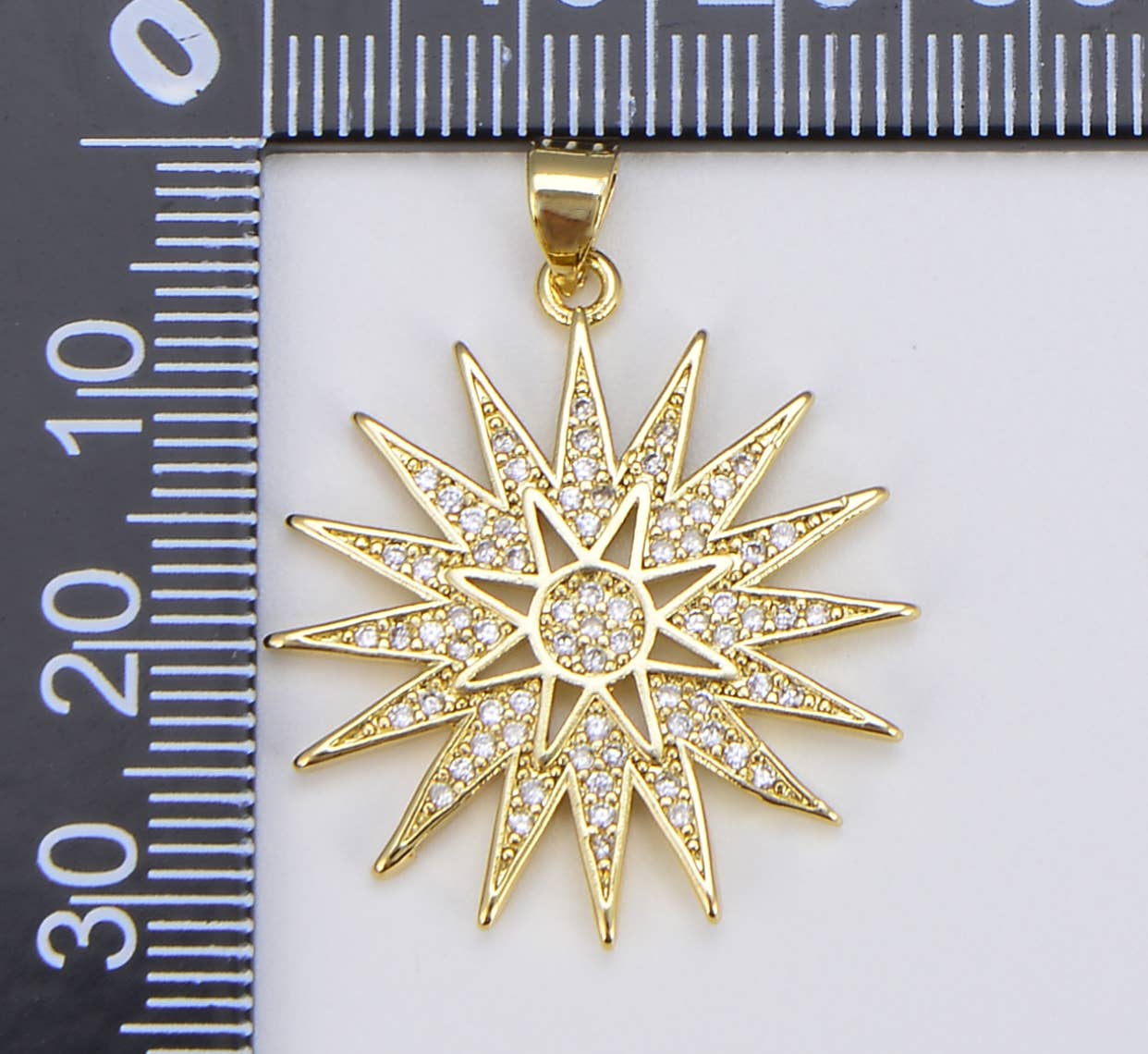 Gold Filled Starburst Charm