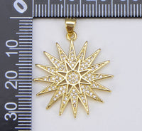 Gold Filled Starburst Charm