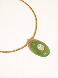Attica 18K Gold Non-Tarnish Stone CZ Necklace