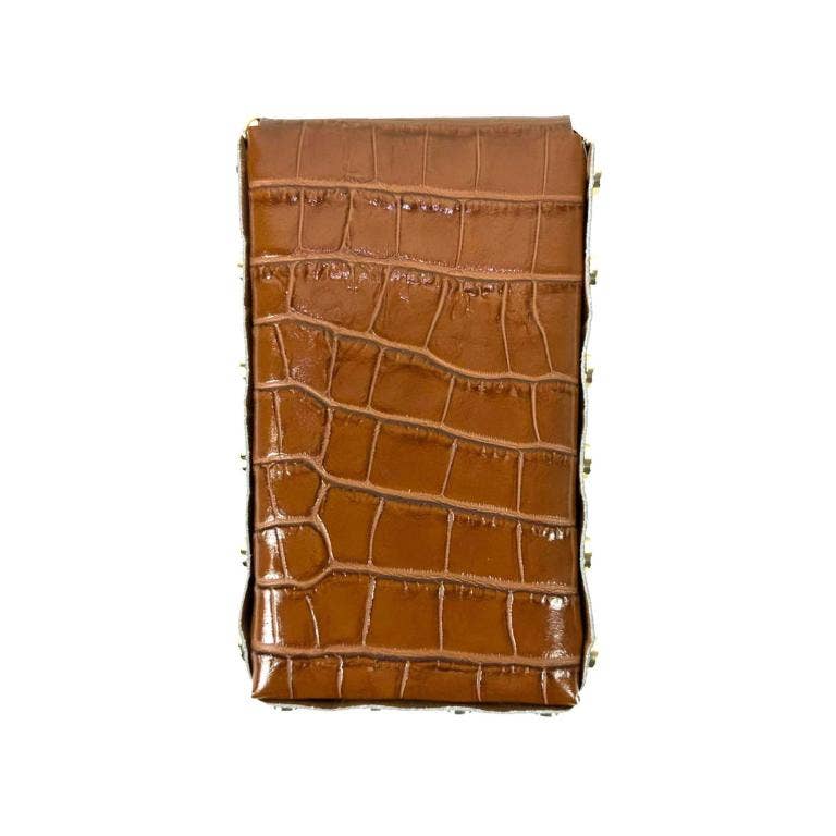 Leather Cell Phone Case with Decorative Studs