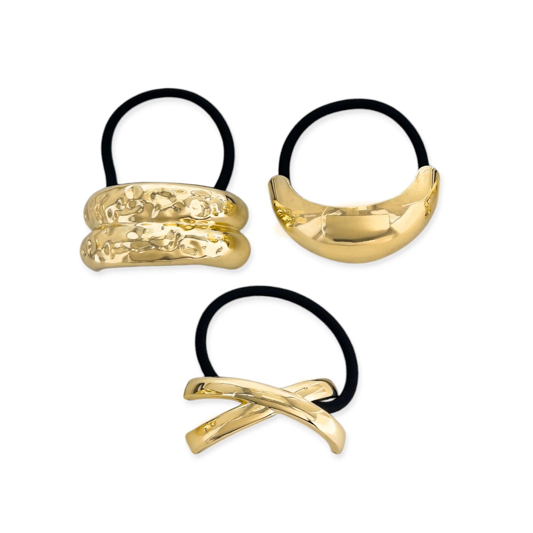 JURATE LA ユラティー　GOLDPLATE W HAIR TIE JURATE LA/ユラティー】 GOLDPLATE W HAIR TIE（ヘア