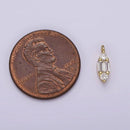 16K Gold Filled Double Baguette Charm