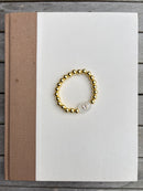 White Gemstone Beaded Bracelet
