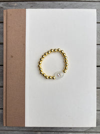 White Gemstone Beaded Bracelet