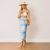 Blue Palm Geo Sarong