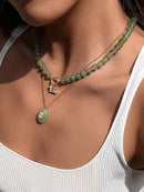 Attica 18K Gold Non-Tarnish Stone CZ Necklace