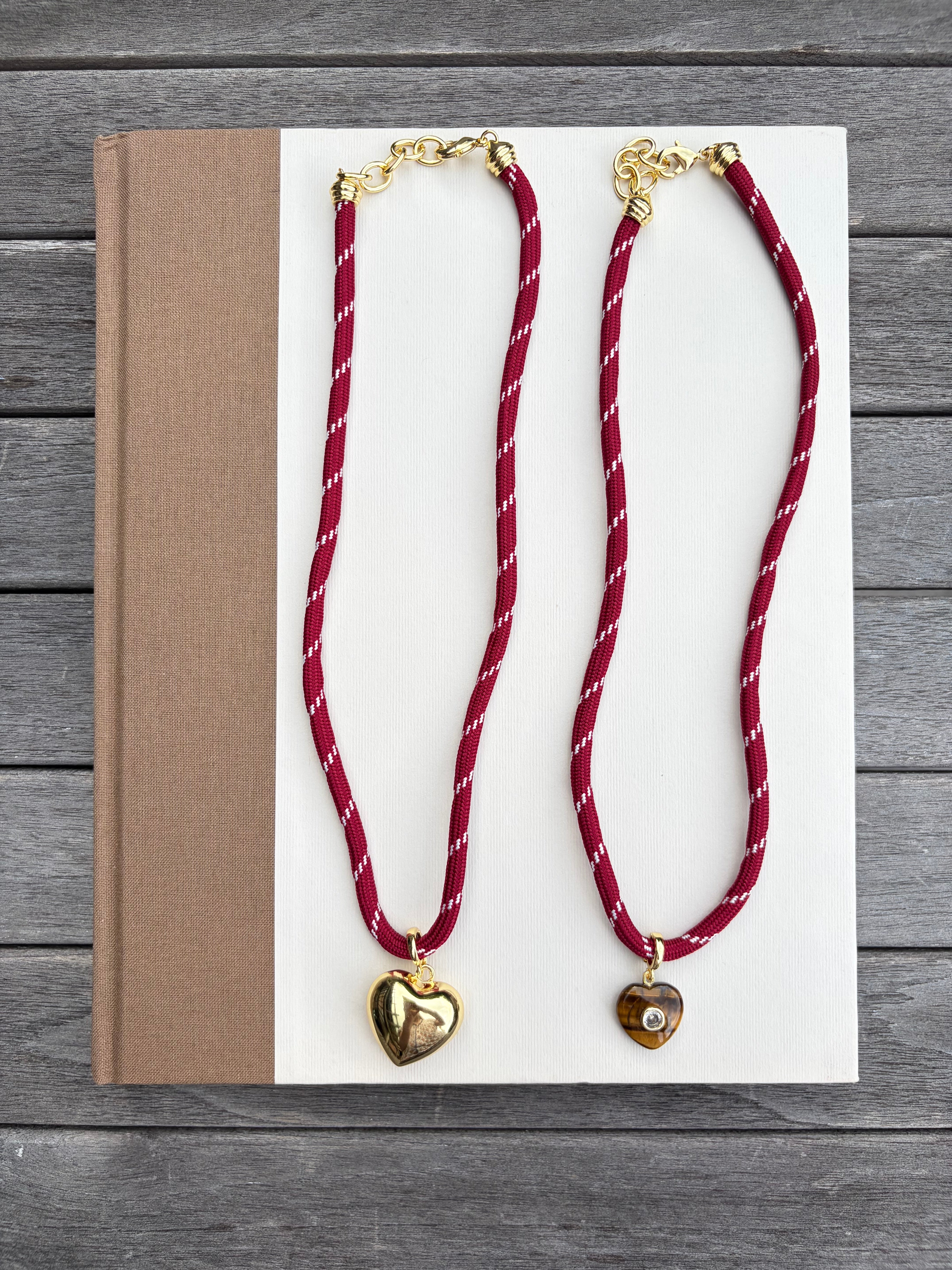 Crimson Paracord with Heart Charm