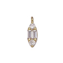 16K Gold Filled Double Baguette Charm