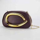 Black Clutch with Gold Hardware
