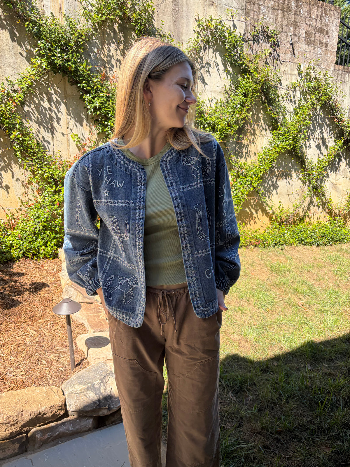 Western Embroidered Denim Jacket