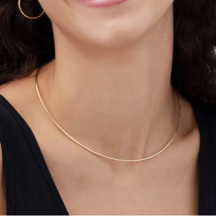  Neck Wire  Minimalist - Choker - Stainless Steel 14K Gold 