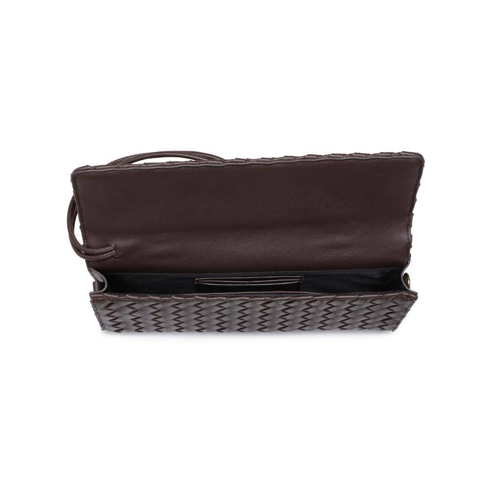 Ada Top Handle Woven East West Clutch Crossbody