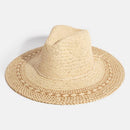 Two Tone Floppy Boho Straw Hat