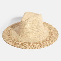 Two Tone Floppy Boho Straw Hat