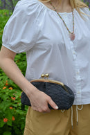 Raffia Clutch
