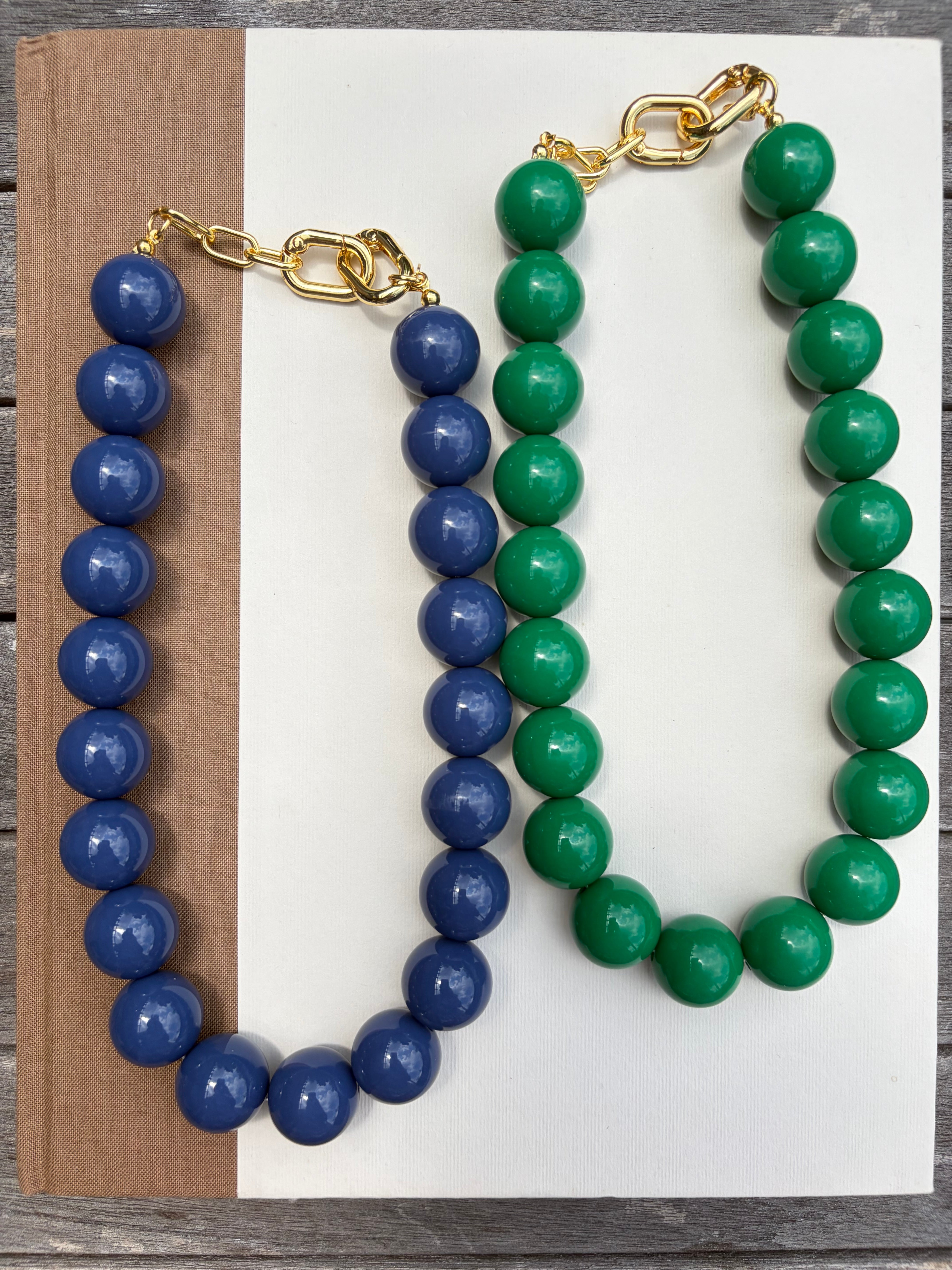 Beaded Color Gumball Statement Necklace