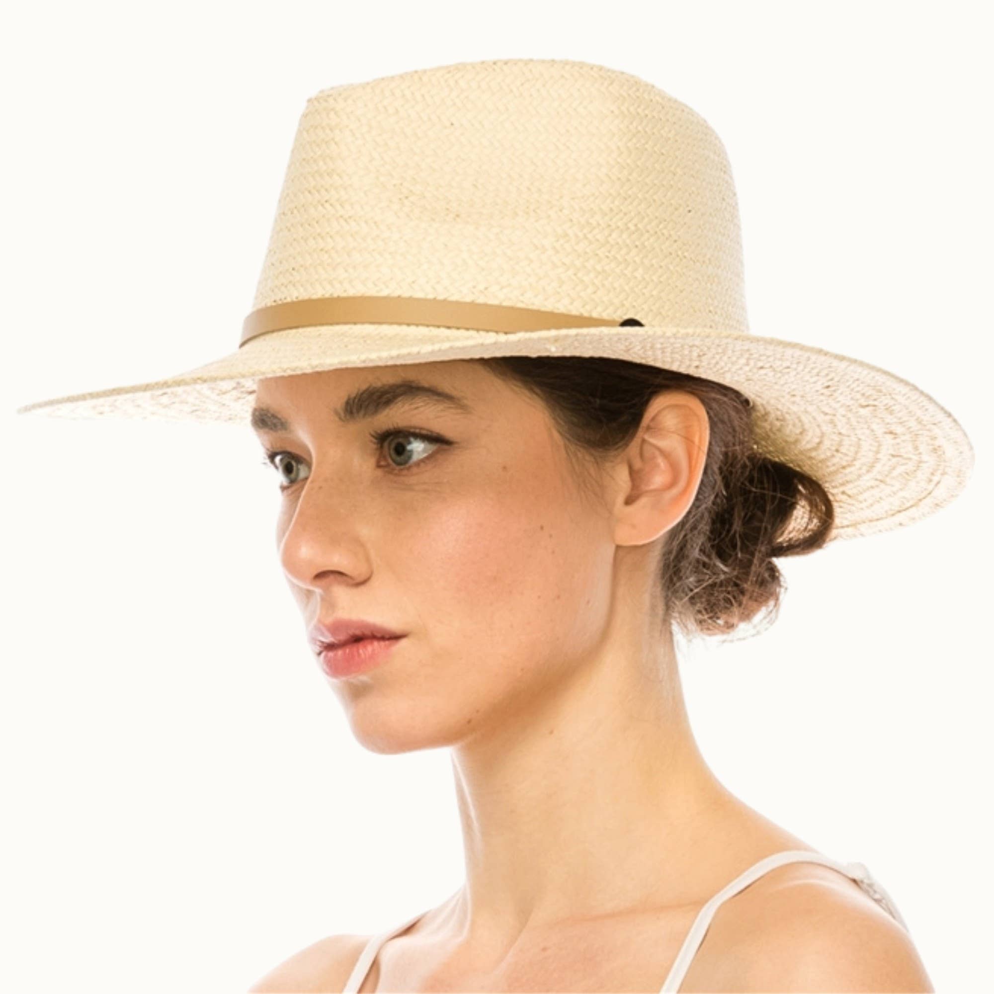 Handwoven Ivory Toyo Straw Panama, Adjustable