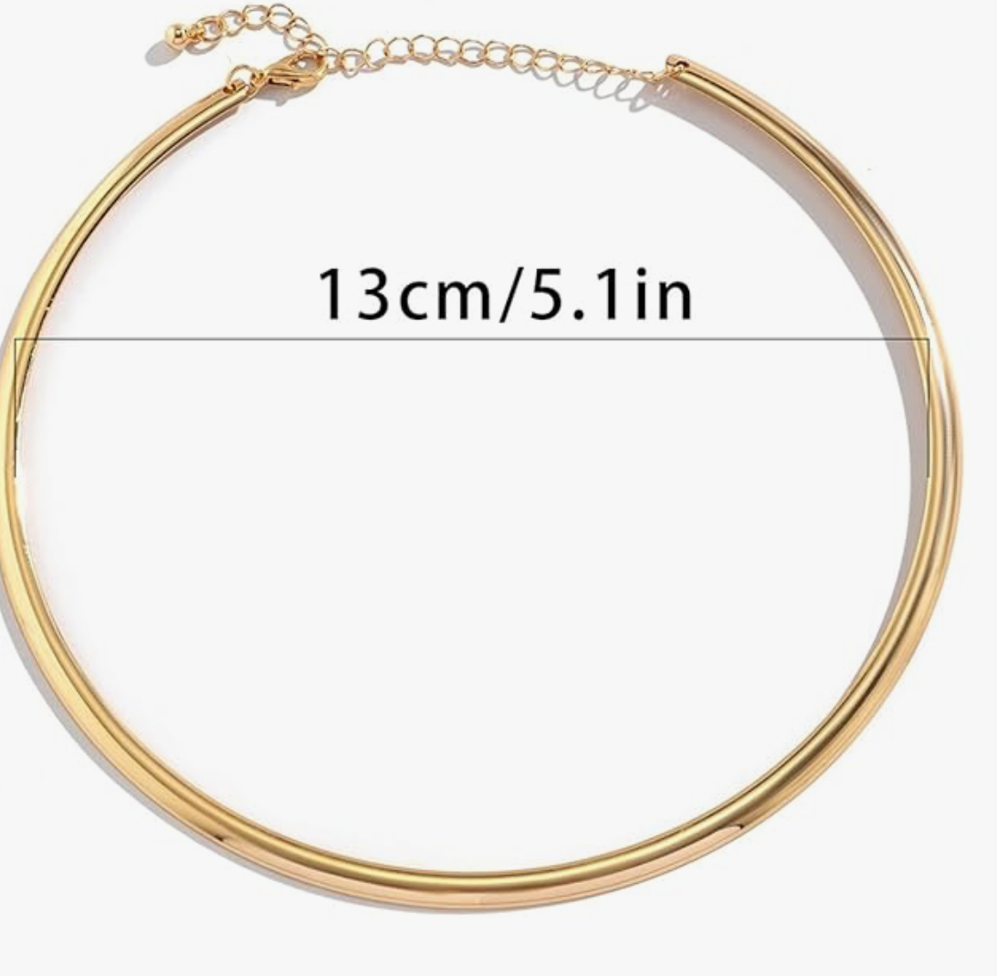 Flexible Choker / Necklace - Stainless Steel14K Gold