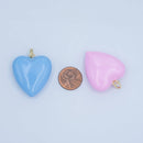 24K Gold Filled Enamel Heart Charm