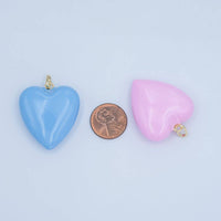24K Gold Filled Enamel Heart Charm
