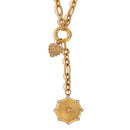 Radiant Sunburst Lariat Charm Necklace