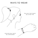 5pc Enamel Hair Tie - Bracelet Set