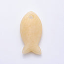 Natural Gemstone 40mm Agate Under the Sea Fish Bead Charm