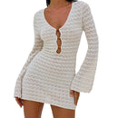 Solid Color Swimsuit Coverup Bodycon Dress