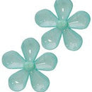Large Acrylic Flower Earrings in Mint