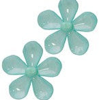 Large Acrylic Flower Earrings in Mint