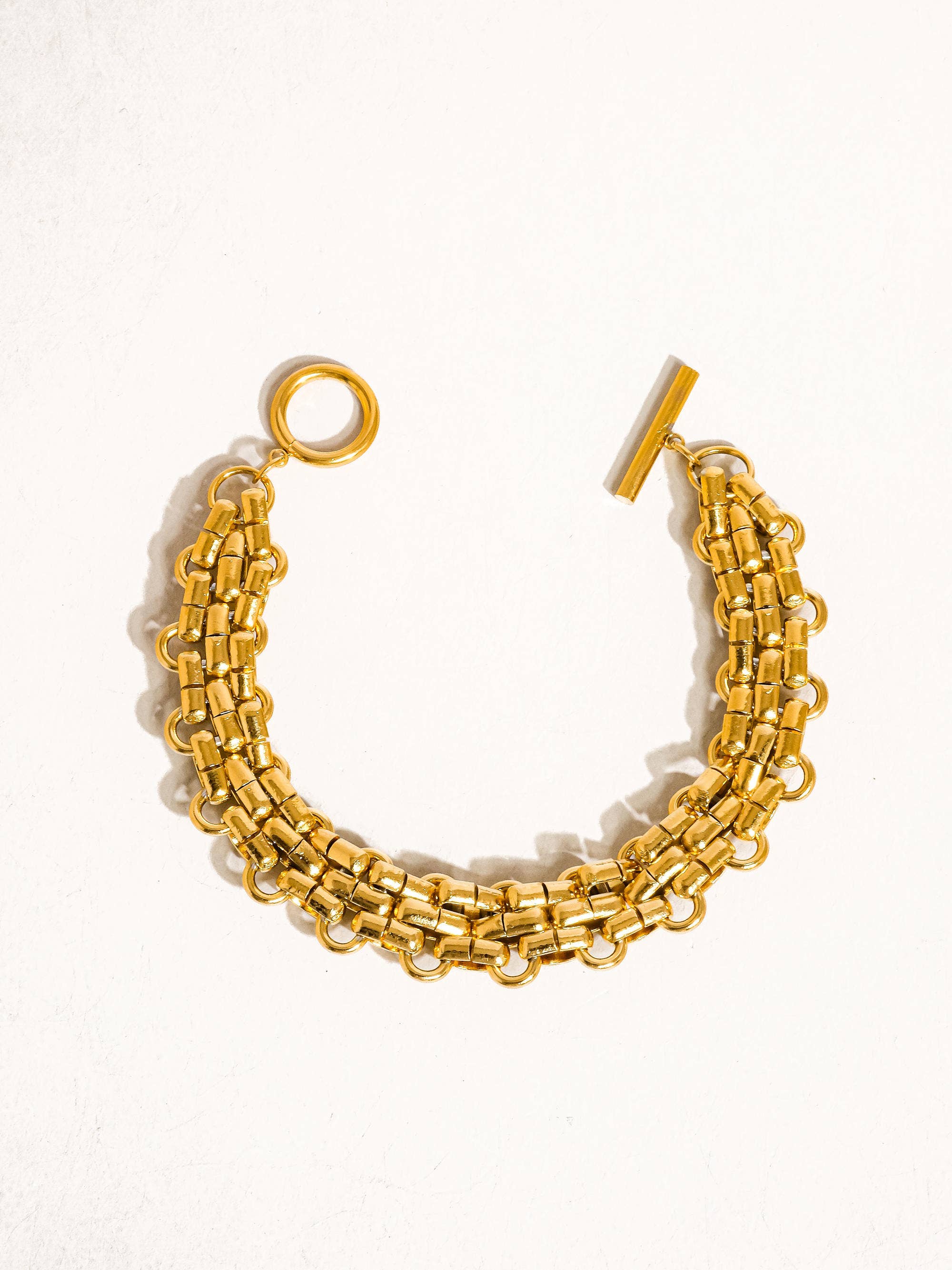 Gold Bold Weave Bracelet