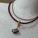 Brown Cord Fish Charm Necklace- Bijou Exclusive