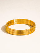 Gold Thin Bangle Set