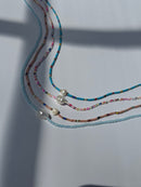 Glass Bead & Pearl Necklace