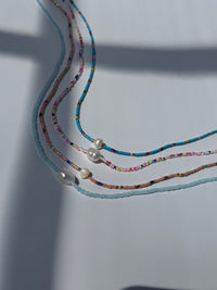 Glass Bead & Pearl Necklace