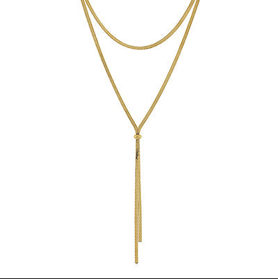 Gold Snake Chain Long Necklace