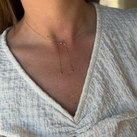 Thin Gold End Ball Chain Necklace