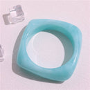 Multicolor Irregular Square Acrylic Bracelets