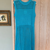 Sleeveless Knit Cover Up in Turquoise