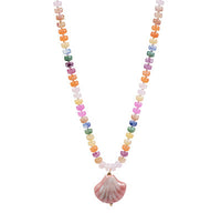 Shell Shaped Ceramic Charm Necklace