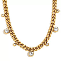 Nova CZ Cuban Chain Necklace - Waterproof