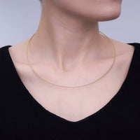 24K Gold Filled Minimalist Snake Chain Collar Necklace