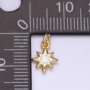 16K Gold Filled Mini Celestial North Star CZ Add-On Charm